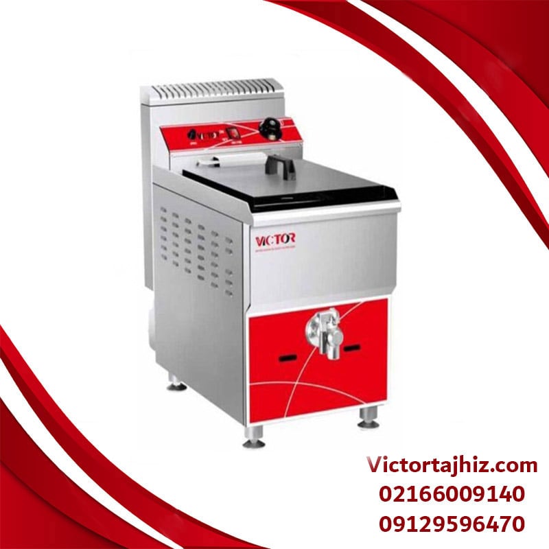 سرخ کن برقی تک لگن ۱۲ لیتر با شیر تخلیه ویکتور