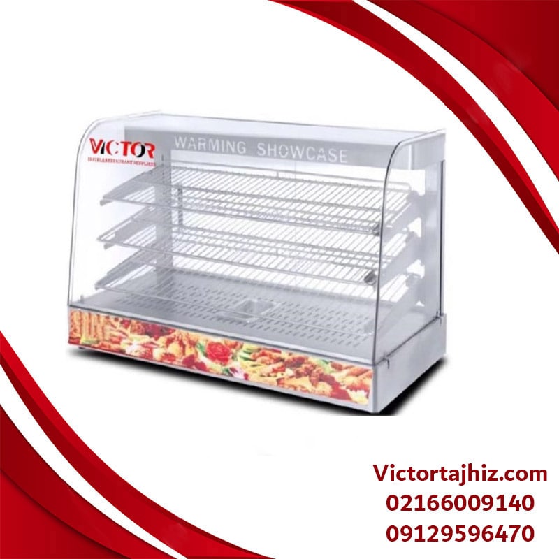 گرم کن رومیزی ( دیسپلی ) 90 سانتی مرطوب استیل ویکتور